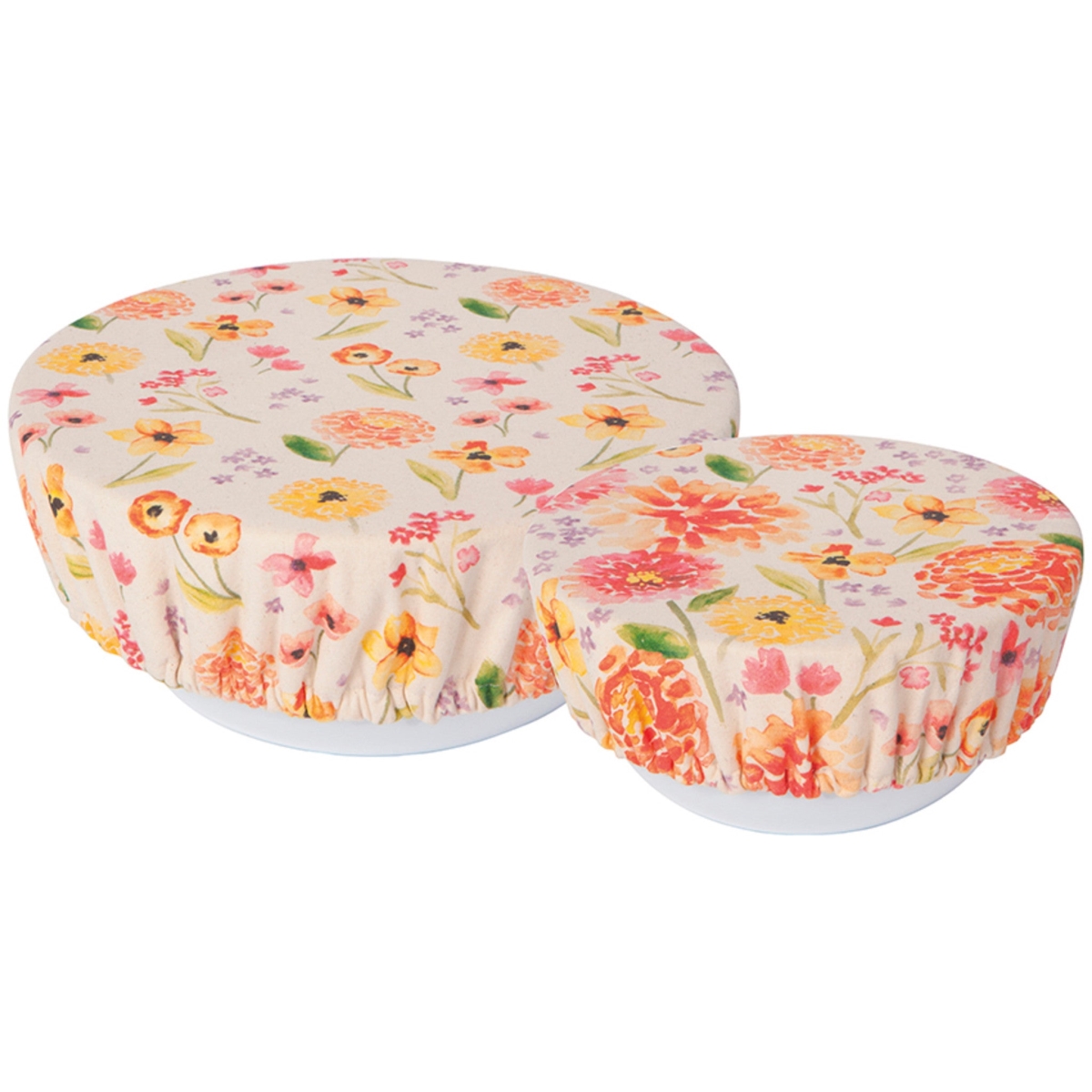 Picture of Danica Brands 2023038 Cottage Floral Bowl Covers, Set of 2