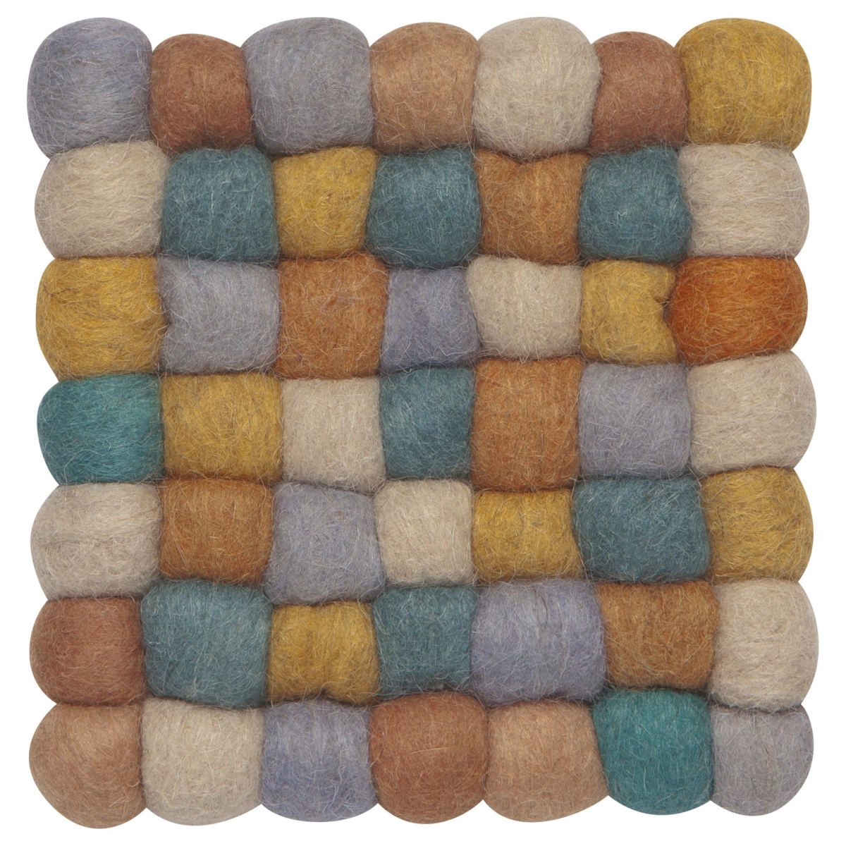 Picture of Danica Brands 2063004 6 x 6 in. Ochre Wool Felt Ball Trivet