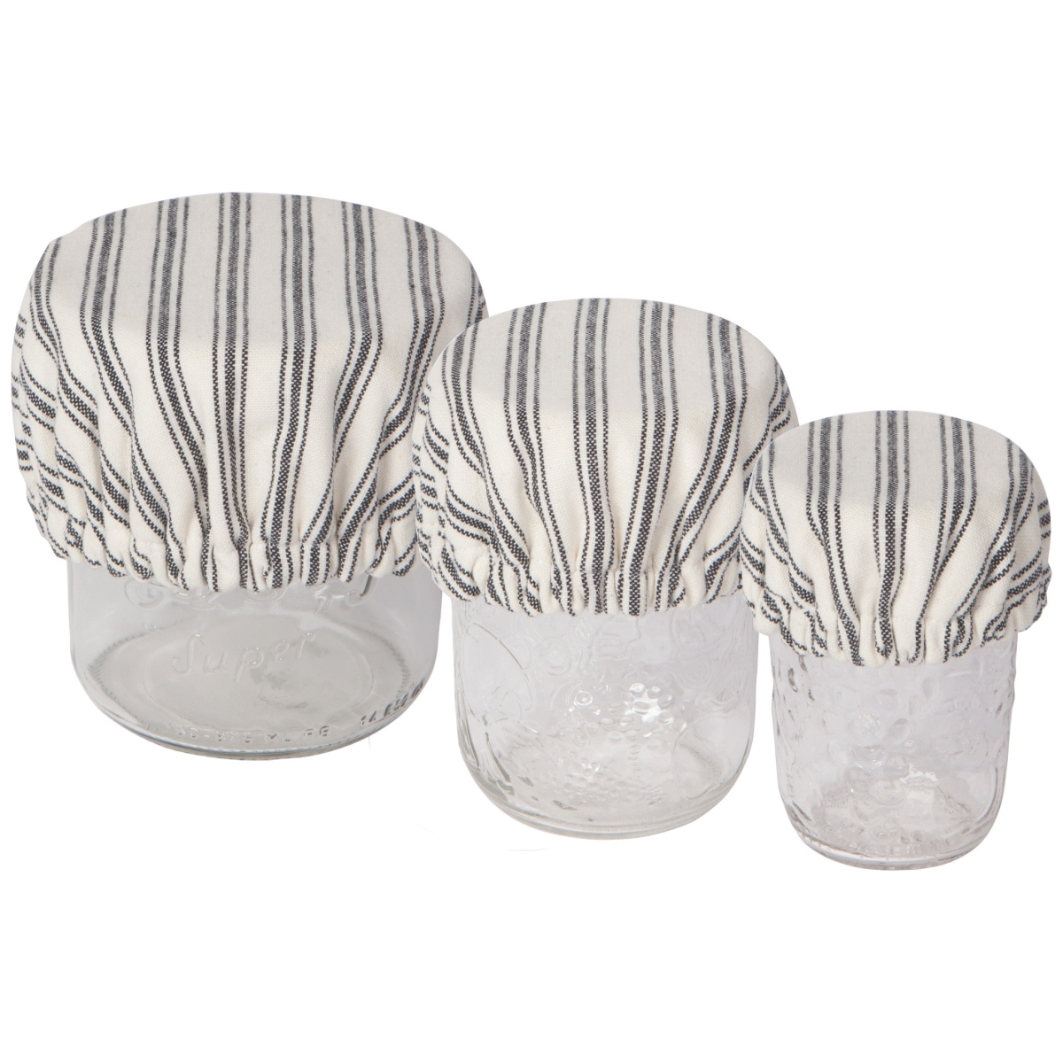 Picture of Danica Brands 2116006 Ticking Stripe Mini Bowl Cover, Set of 3