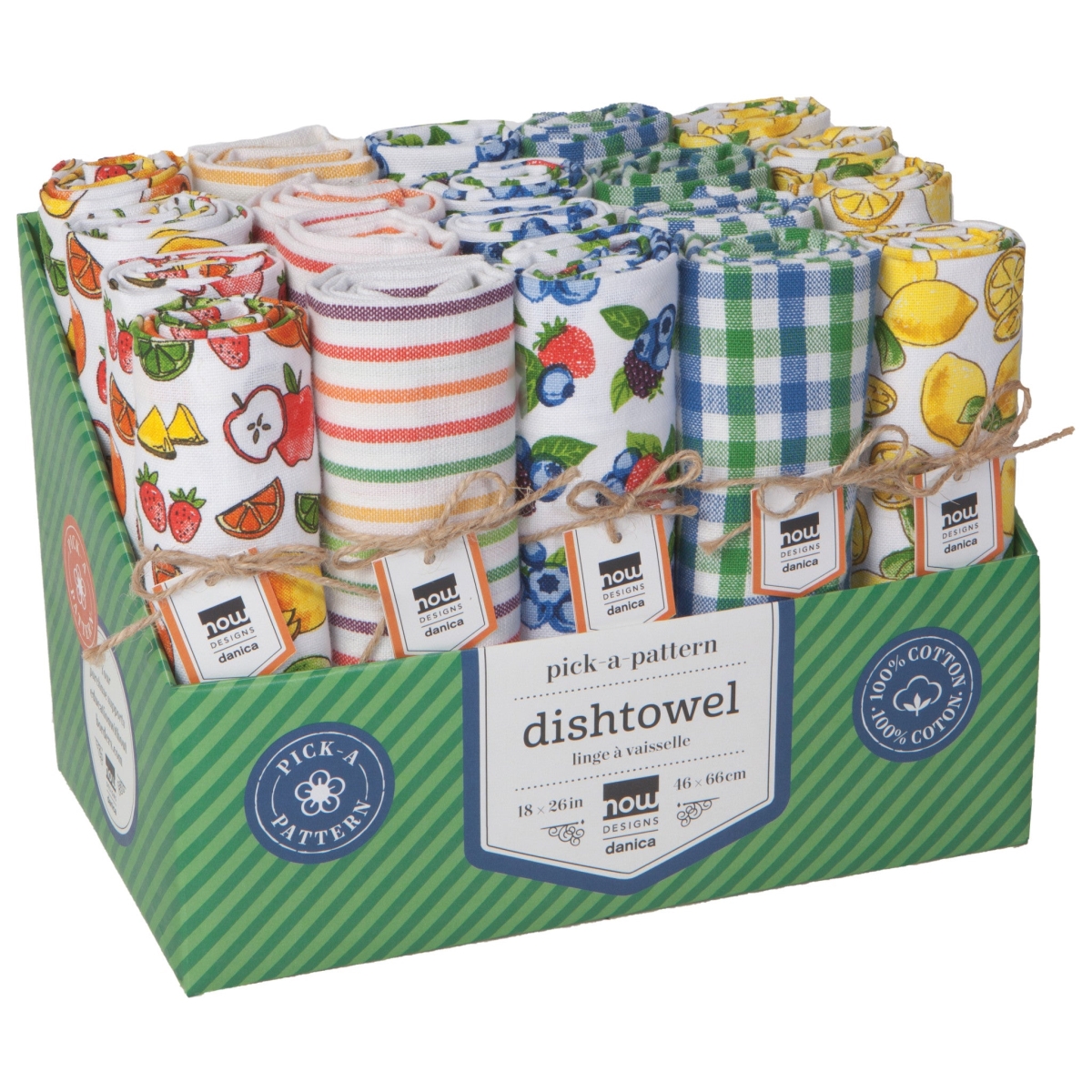 Picture of Danica Brands R005007 10.5 x 6 x 7 in. Berries & Fruit Dishtowel Counter Display - 20 Assorted Design