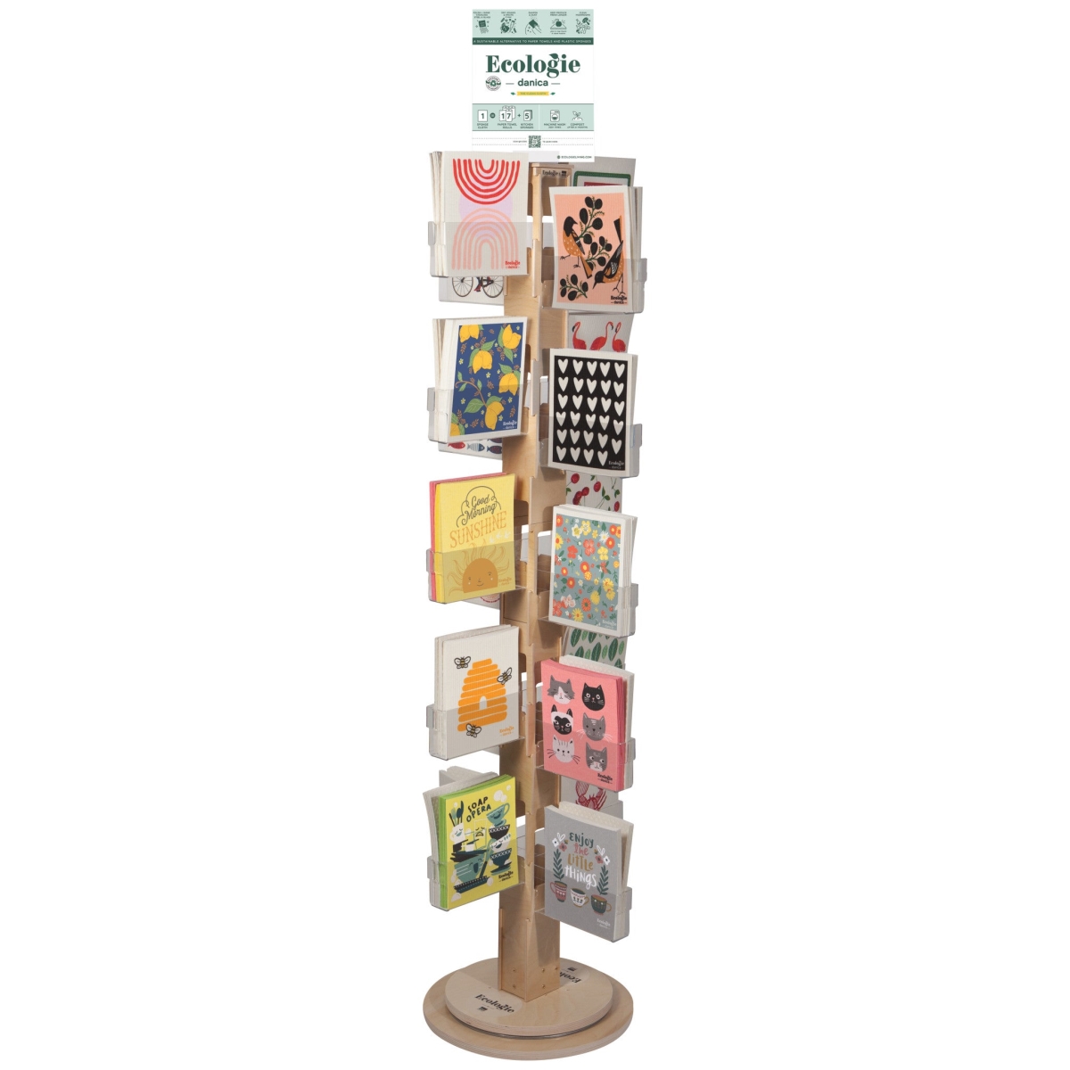 Picture of Danica Brands R003033 18 x 18 x 61 in. Sponge Cloth Floor Spinner Display