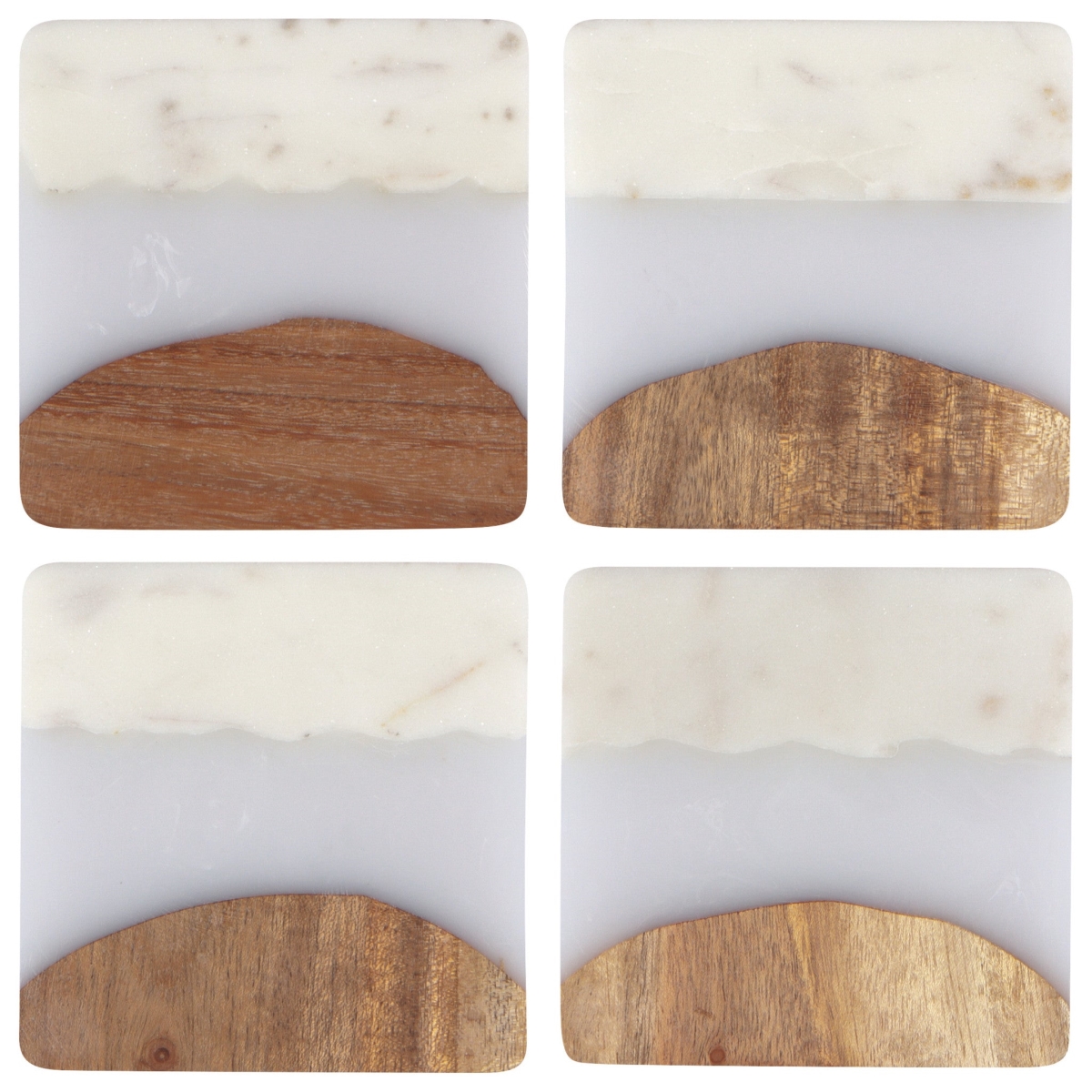 Picture of Danica Brands 5208002 Skyline Ice Marble & Wood Coasters, Set of 4