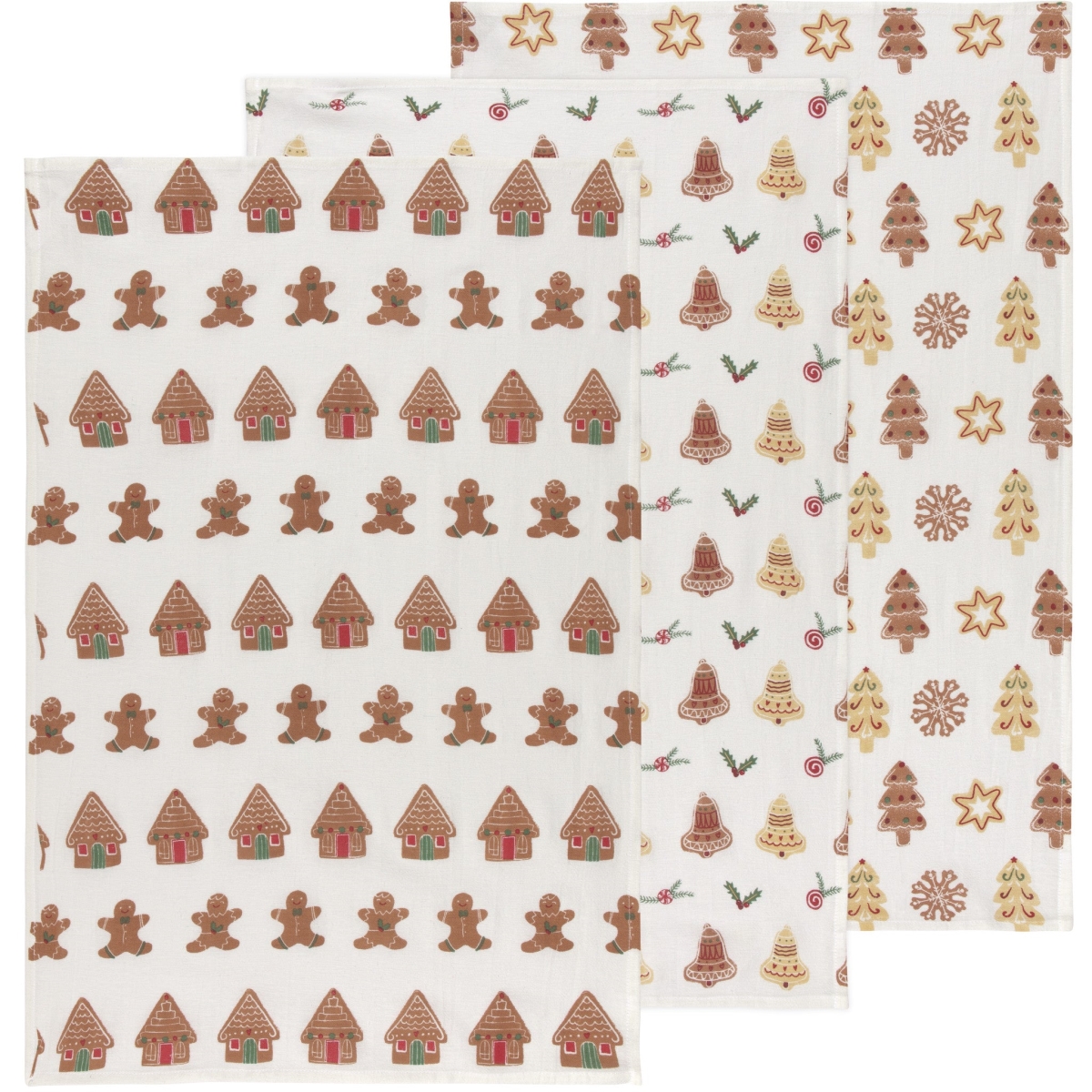 Picture of Danica Brands 2221020 Christmas Cookies Bakers Floursack Dishtowels, Set of 3
