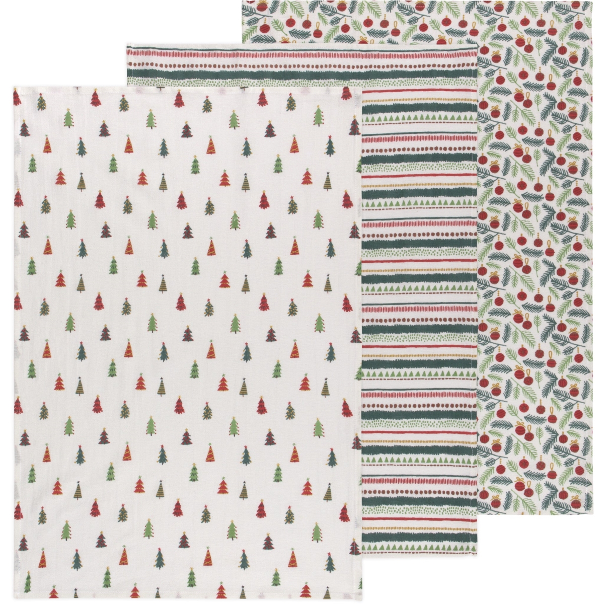 Picture of Danica Brands 2221023 Merry & Bright Bakers Floursack Dishtowels, Set of 3