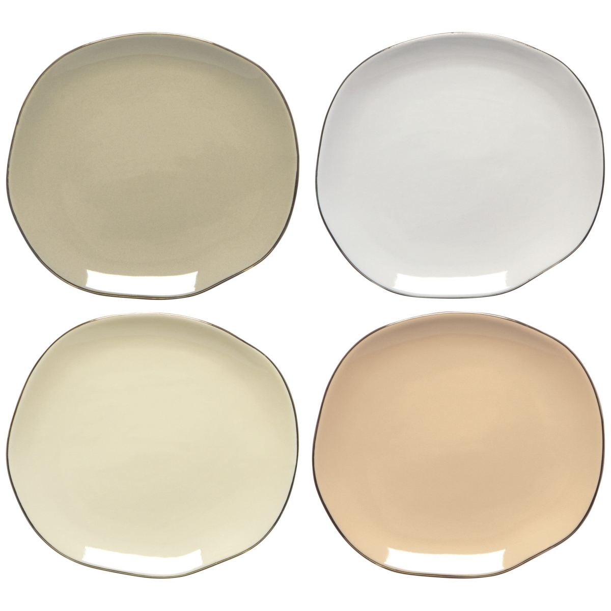Picture of Danica Brands 5211001 Flight Pebble Appetizer Plates - Set of 4