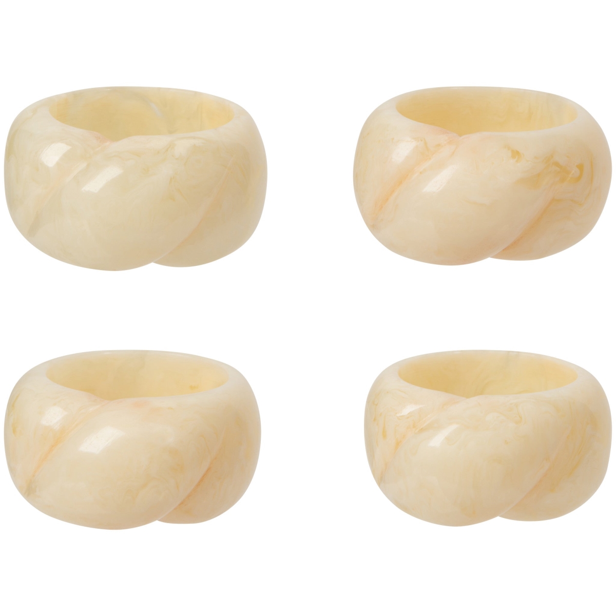 Picture of Danica Brands HNP3928D 1.5 x 1 in. Ivory Resin Napkin Ring - Set of 4