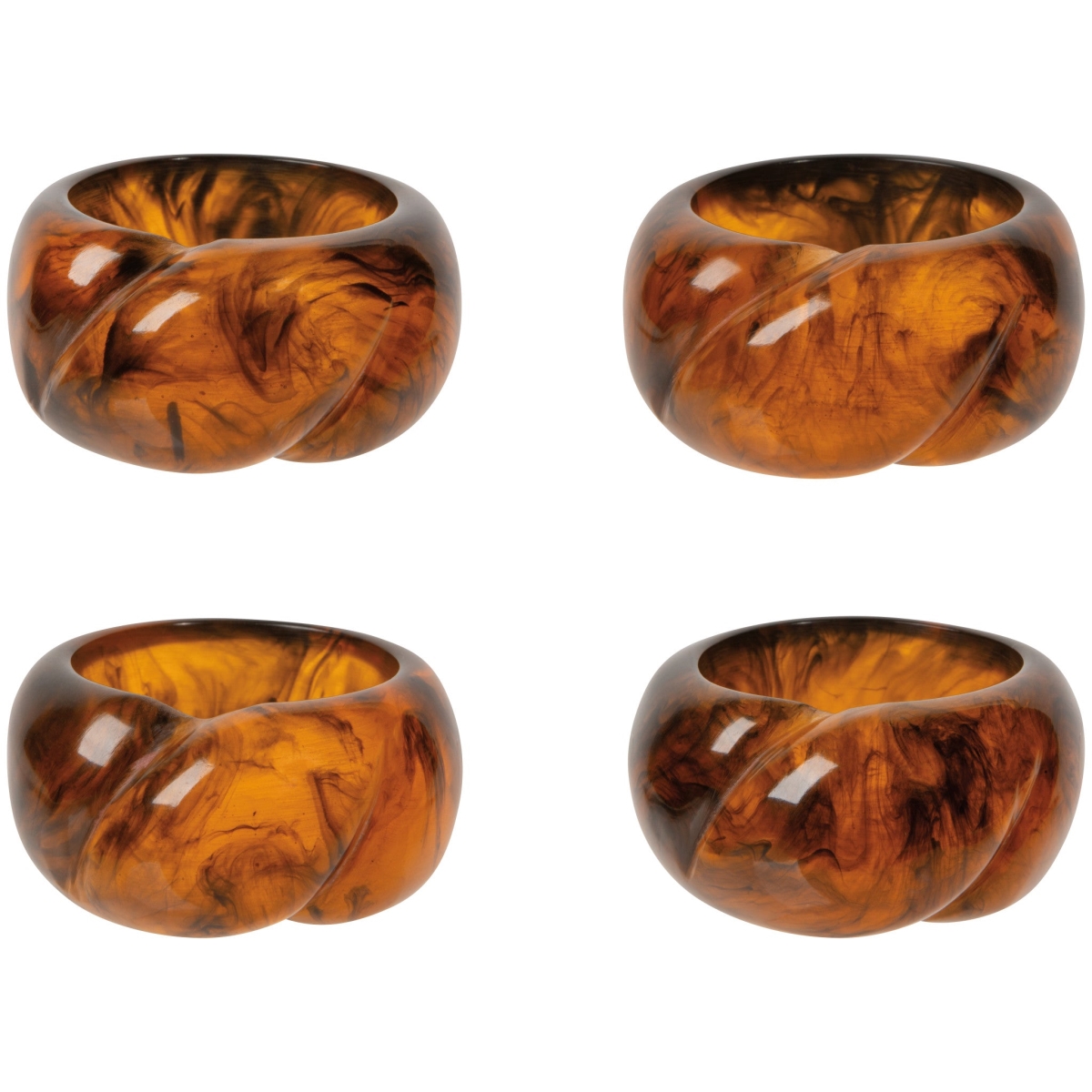 Picture of Danica Brands HNP3927D 1.5 x 1 in. Tortoise Shell Resin Napkin Ring - Set of 4