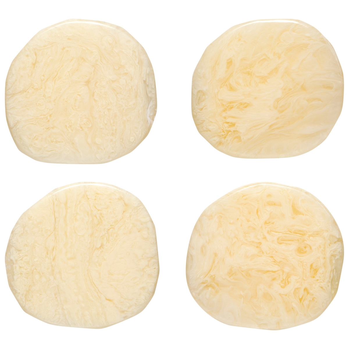 Picture of Danica Brands HCO3926D Ivory Resin Coasters, Set of 4