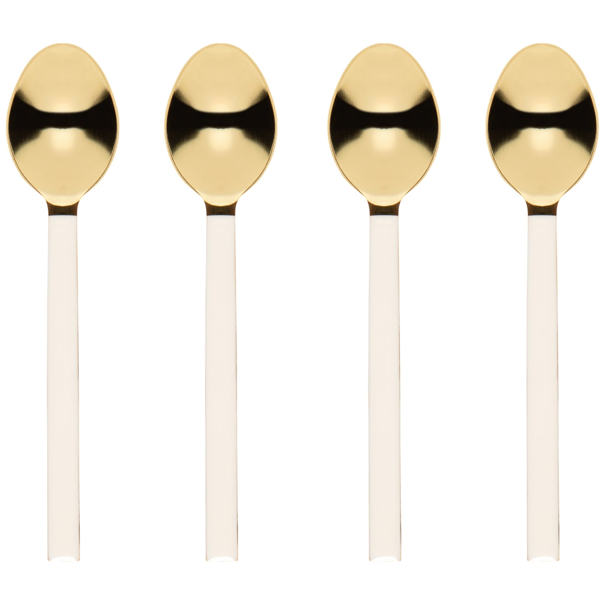 Picture of Danica Brands HSV3924D 1 x 5 in. Dessert Spoons - Ivory & Gold - Set of 4