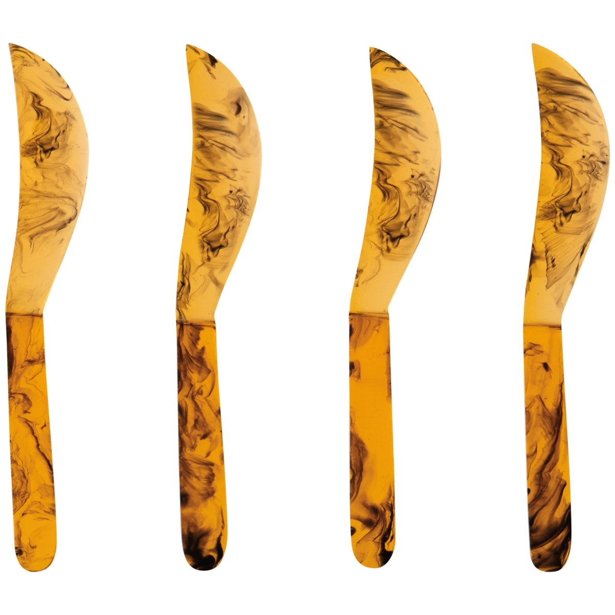 Picture of Danica Brands HSV3923D 1 x 6.75 in. Tortoise Shell Resin Spreader - Set of 4