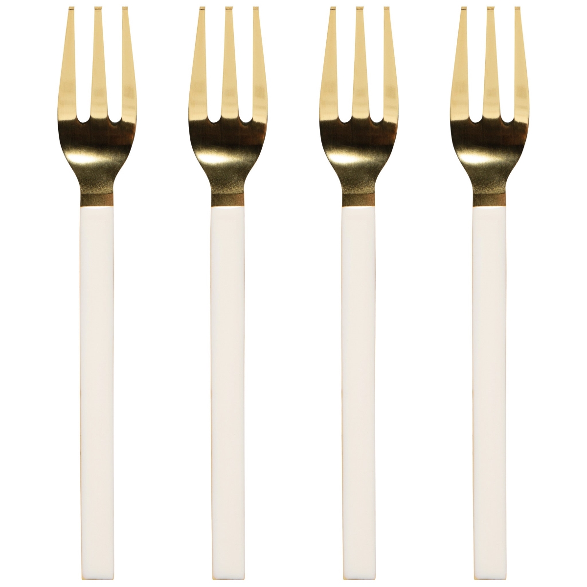 Picture of Danica Brands HSV3921D 0.75 x 5 in. Dessert Forks - Ivory & Gold - Set of 4