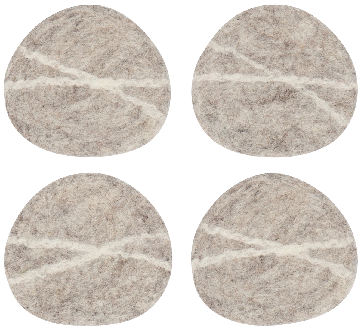 Picture of Danica Brands HCO3904D Striato Felt Wool Coasters - Flint, Set of 4