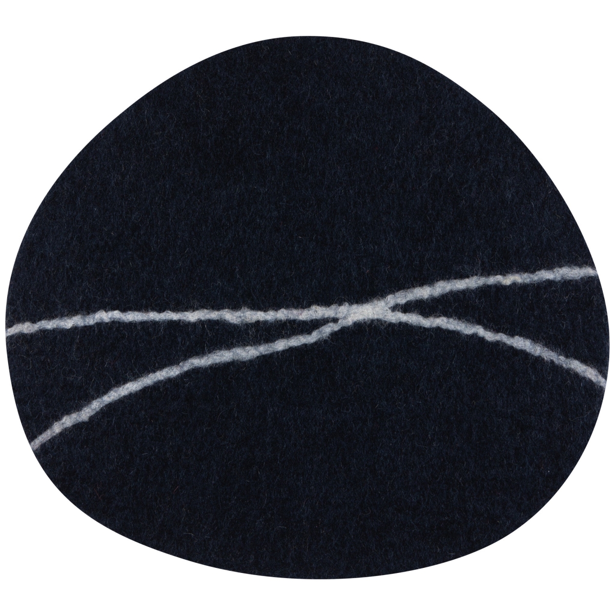 Picture of Danica Brands HPM3903D 16 in. Striato Felt Wool Placemat - Midnight
