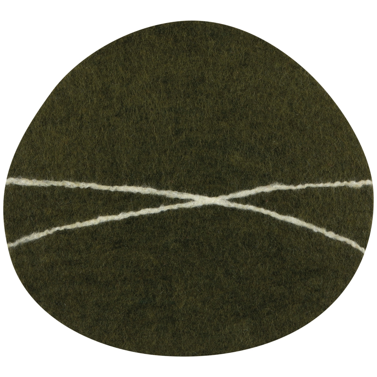 Picture of Danica Brands HPM3902D 16 in. Striato Felt Wool Placemat - Olive Branch
