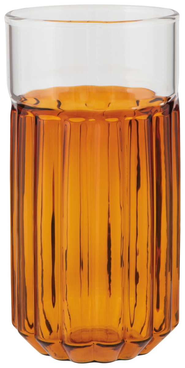 Picture of Danica Brands HGL3889D 14 oz Channel Glass - Amber