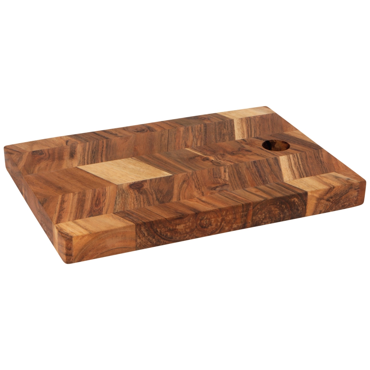 Picture of Danica Brands HSV3414D 10 in. Acacia Chevron Serving Board