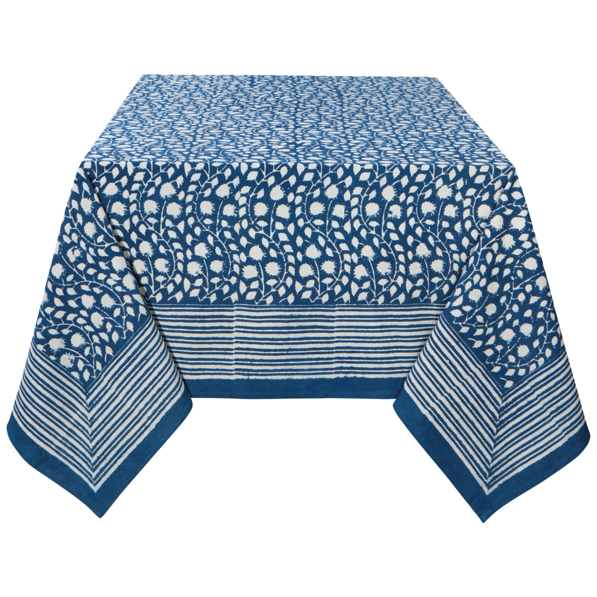 Picture of Danica Brands HTC3282D 90 x 60 in. Vinebloom Block Print Tablecloth