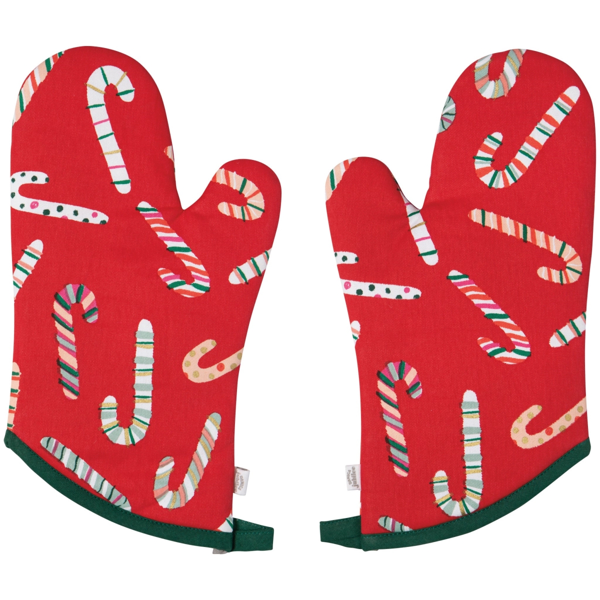 Picture of Danica Brands JOM4071D Merry Mints Christmas Oven Mitts, Set of 2