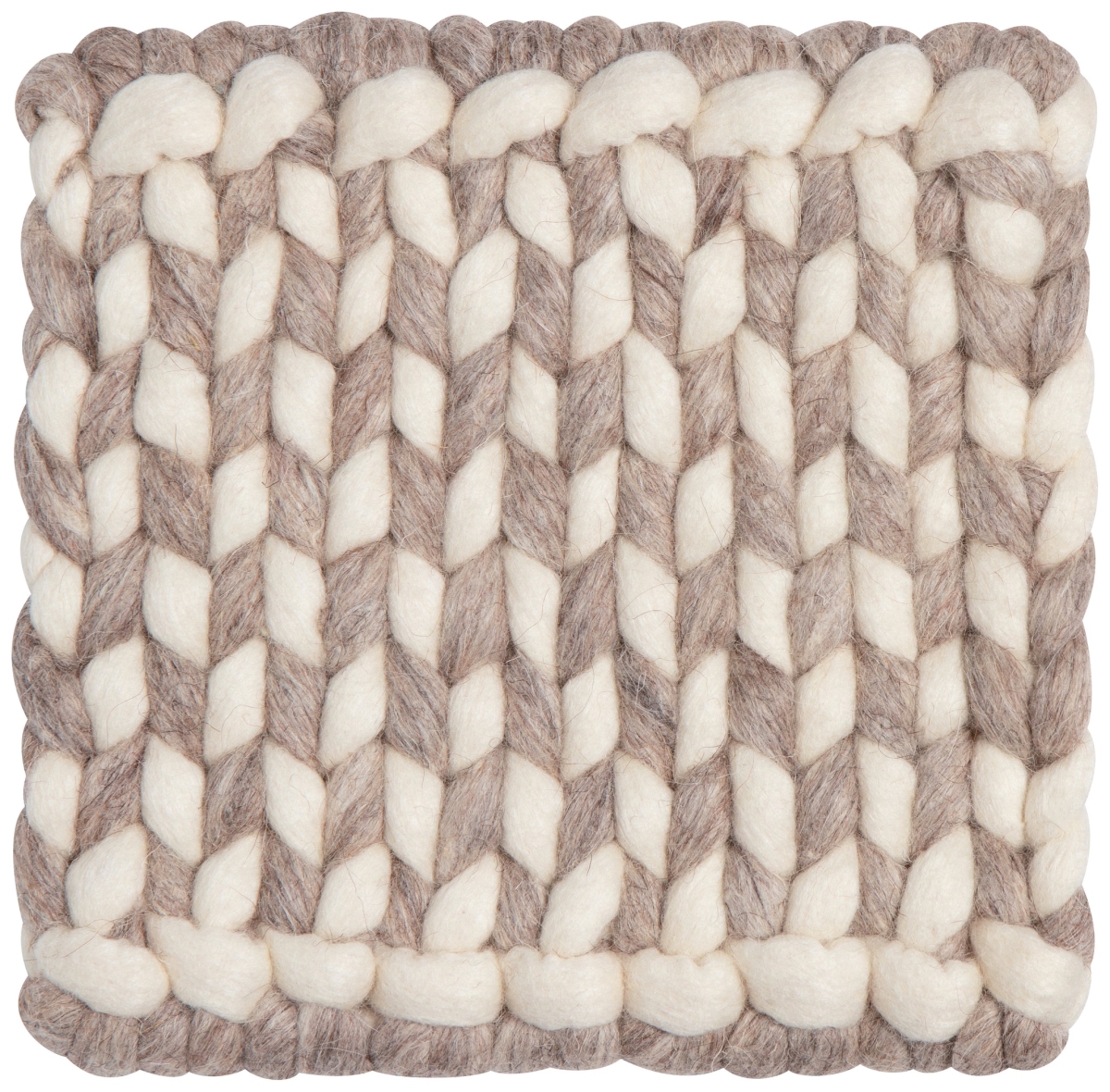 Picture of Danica Brands HTS4076D 8 x 8 in. Braid Felt Wool Trivet - Flint
