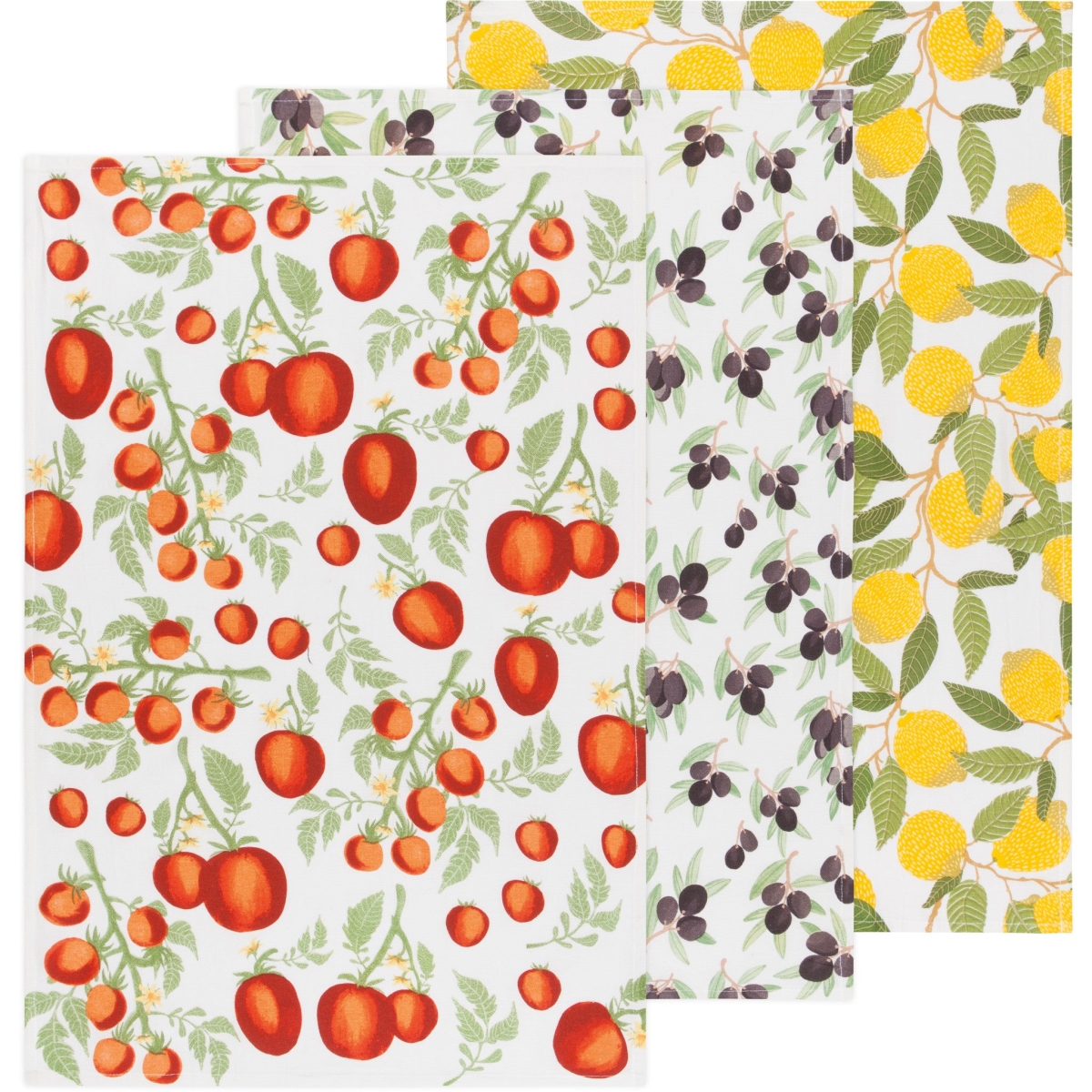 Picture of Danica Brands 2221025 Mediterranean Bakers Floursack Dishtowels, Set of 3