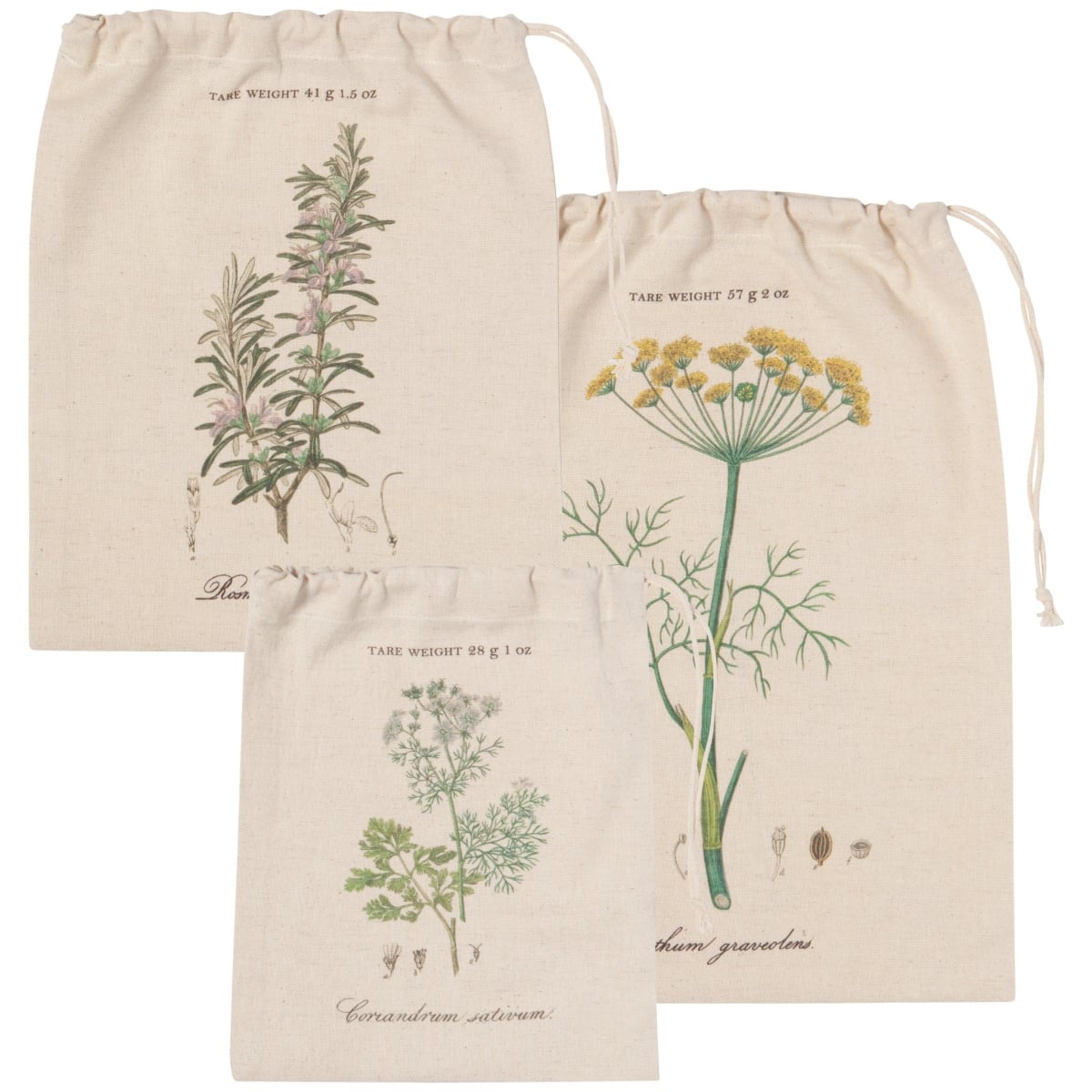Picture of Danica Brands 3001010 Garden Herbs Reusable Produce Bags - Set of 3