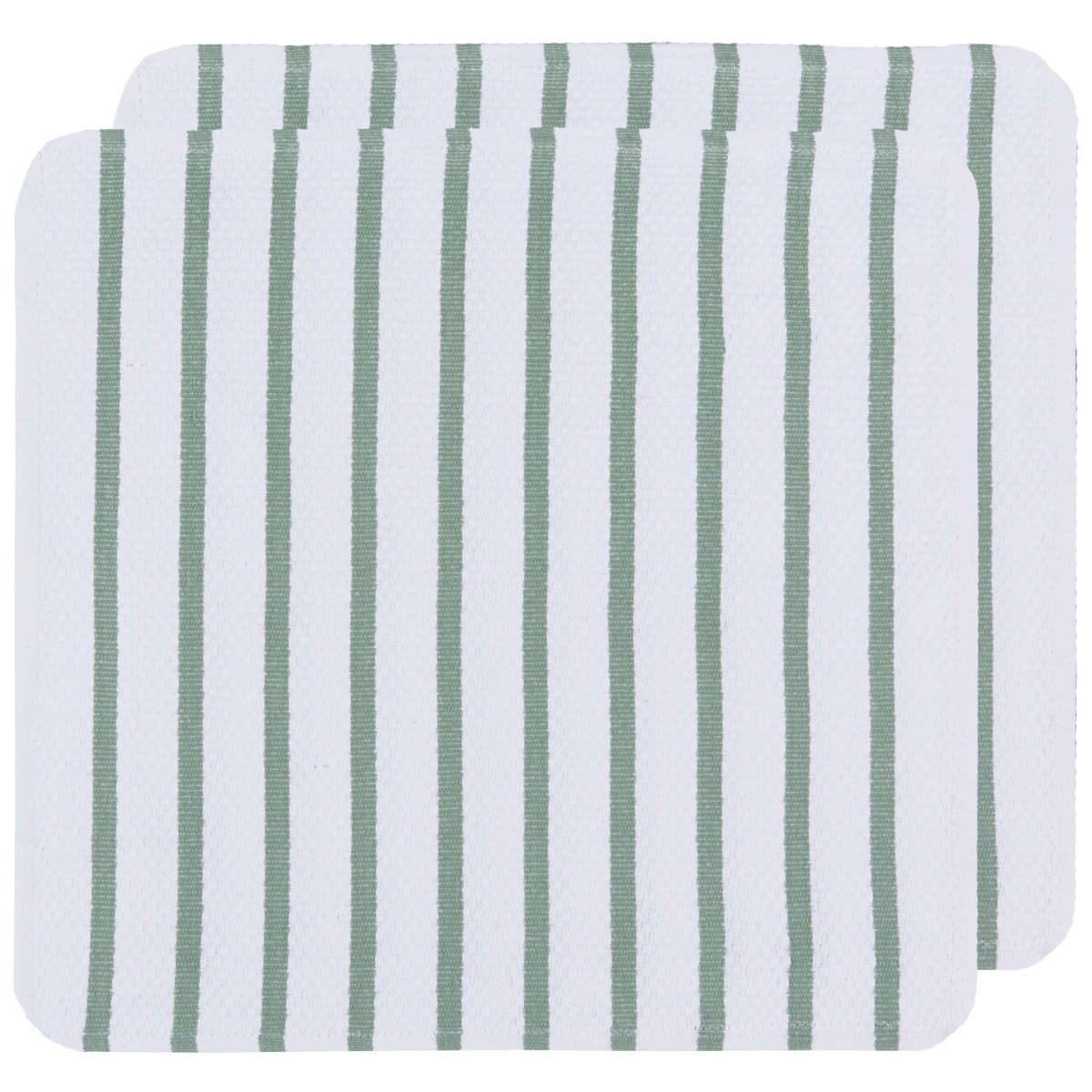 Picture of Danica Brands 142655 Basketweave Elm Green Dishcloths, Set of 2