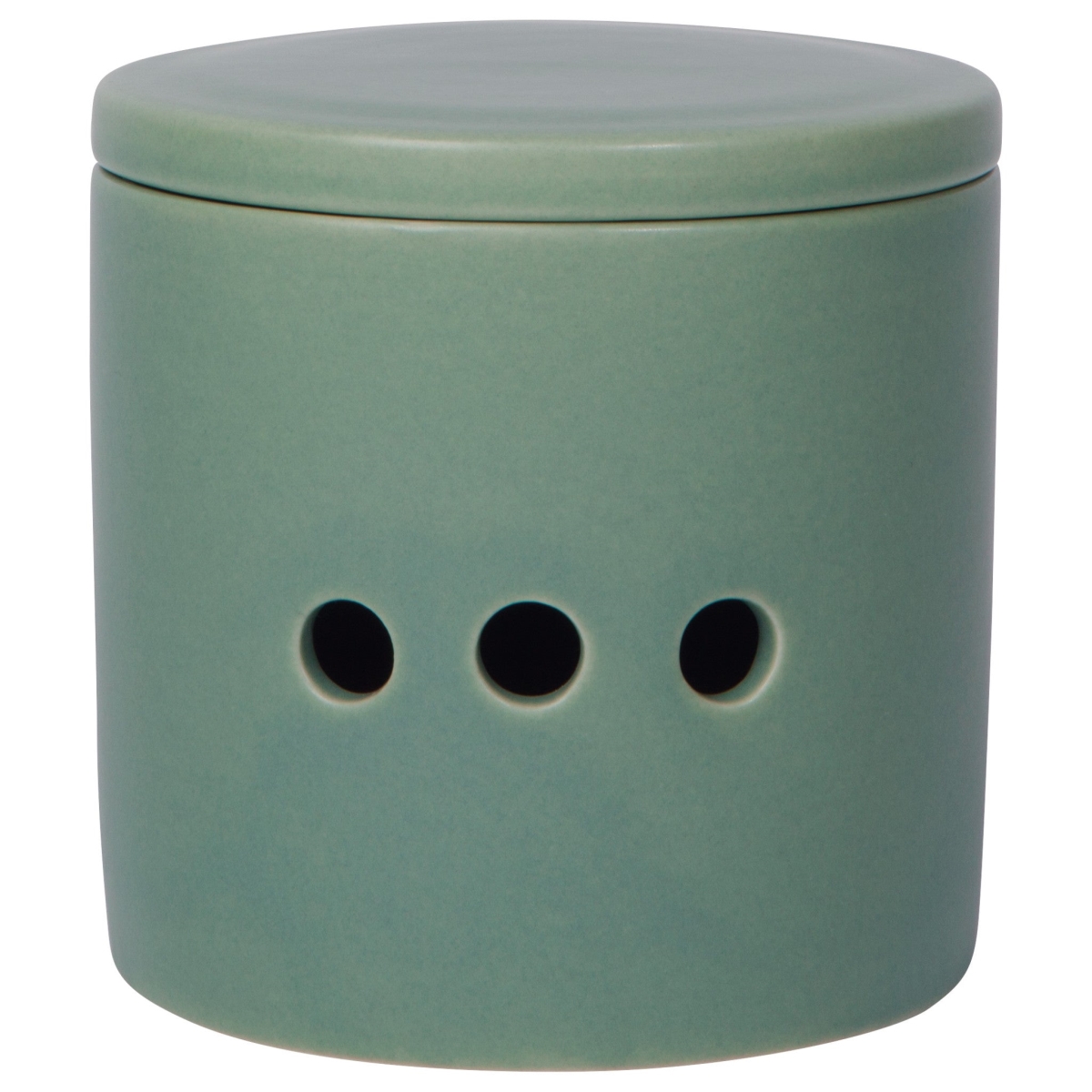 Picture of Danica Brands 5257002 4 x 4 in. Matte Elm Green Garlic Keeper