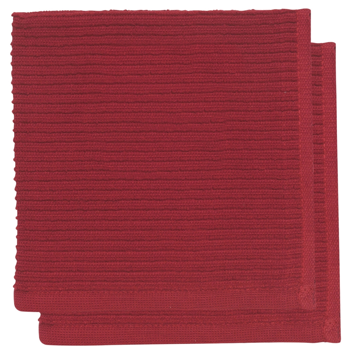 Picture of Danica Brands 196475 Ripple Carmine Red Dishcloths, Set of 2