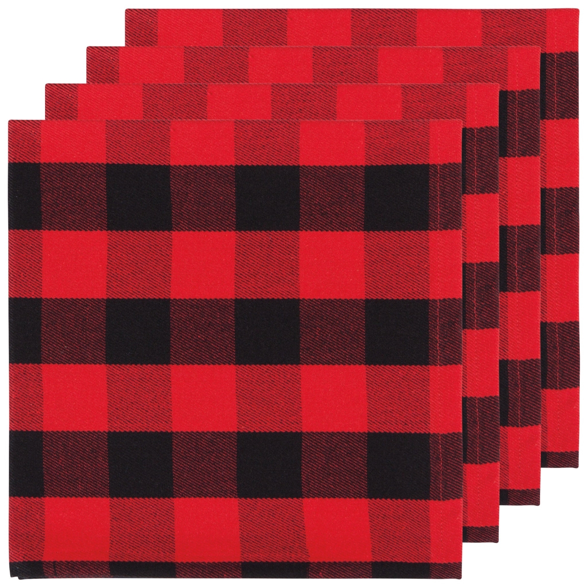 Picture of Danica Brands 1046020 Recycled Cotton 2nd Spin Red Buffalo Check Napkins, Set of 4