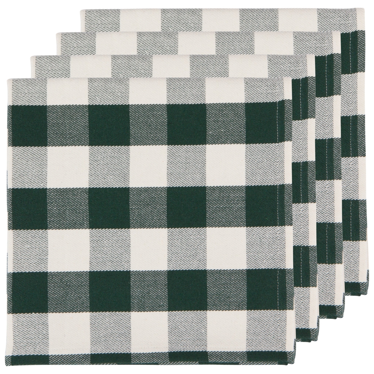 Picture of Danica Brands 1046022 Recycled Cotton 2nd Spin Green Buffalo Check Napkins, Set of 4