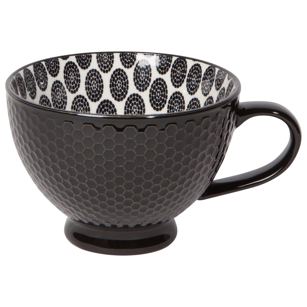 Picture of Danica Brands L155001 14 oz Black Stamped Latte Mug