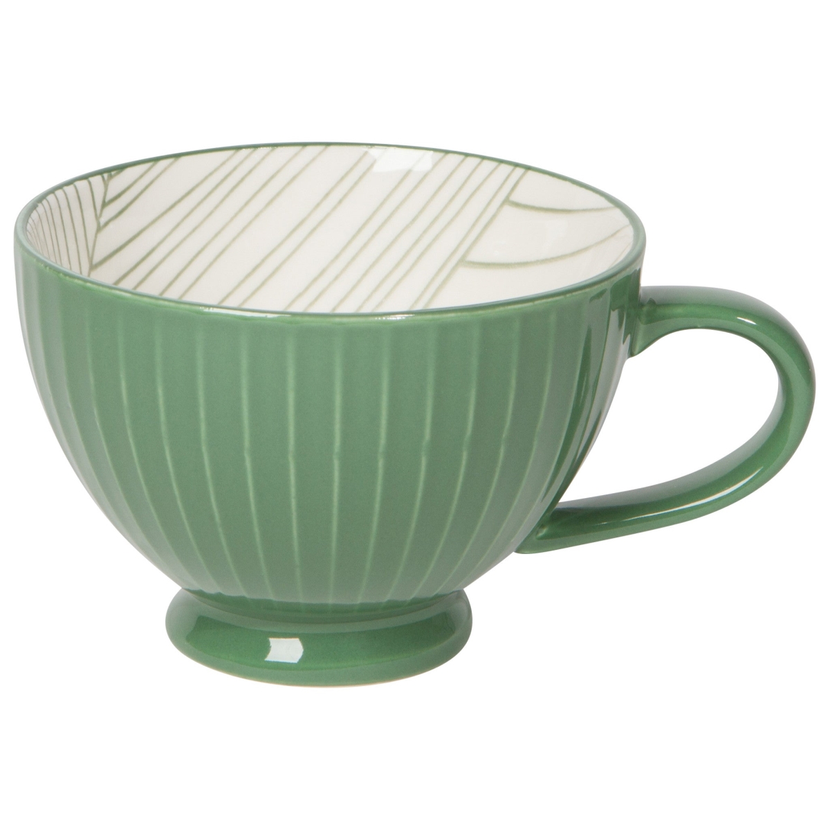 Picture of Danica Brands L155006 14 oz Elm Green Stamped Latte Mug