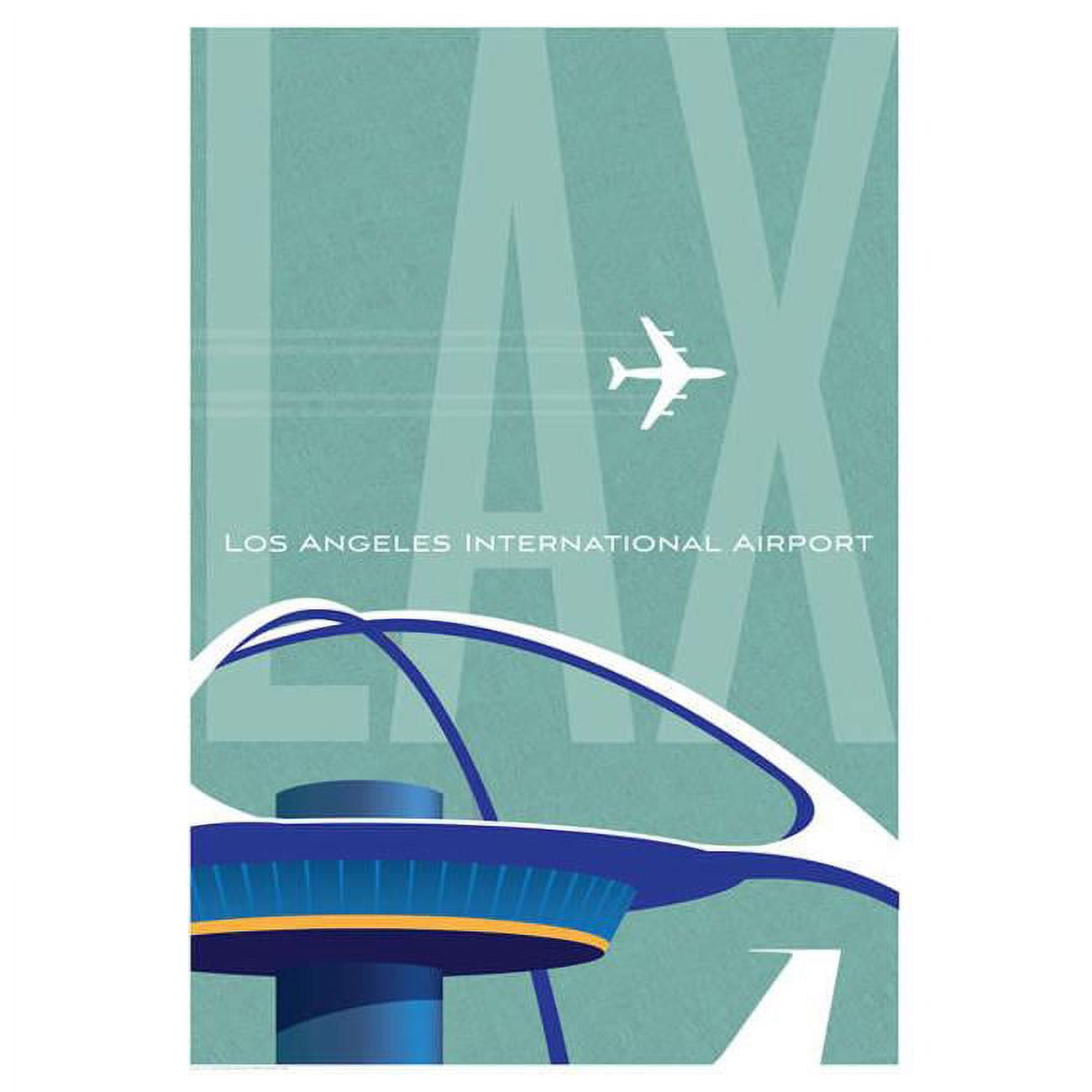 Picture of Jetage Aviation Art JA023 14 x 20 in. Lax Los Angeles Airport Poster