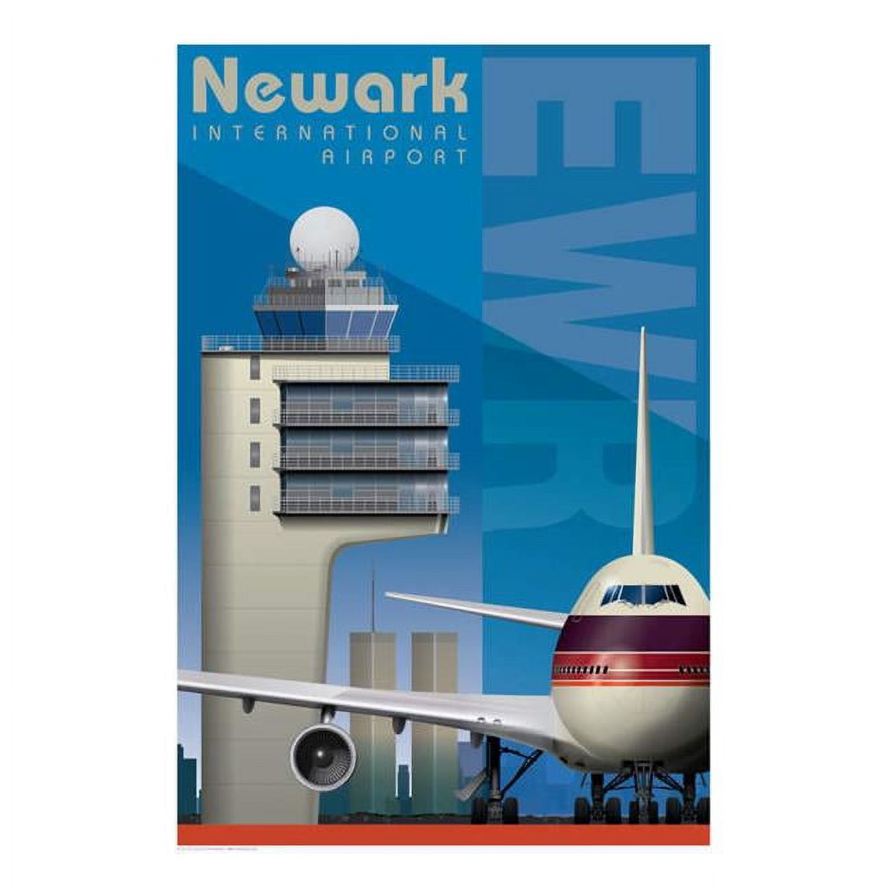 Picture of Jetage Aviation Art JA049 14 x 20 in. EWR Newark Airport Poster