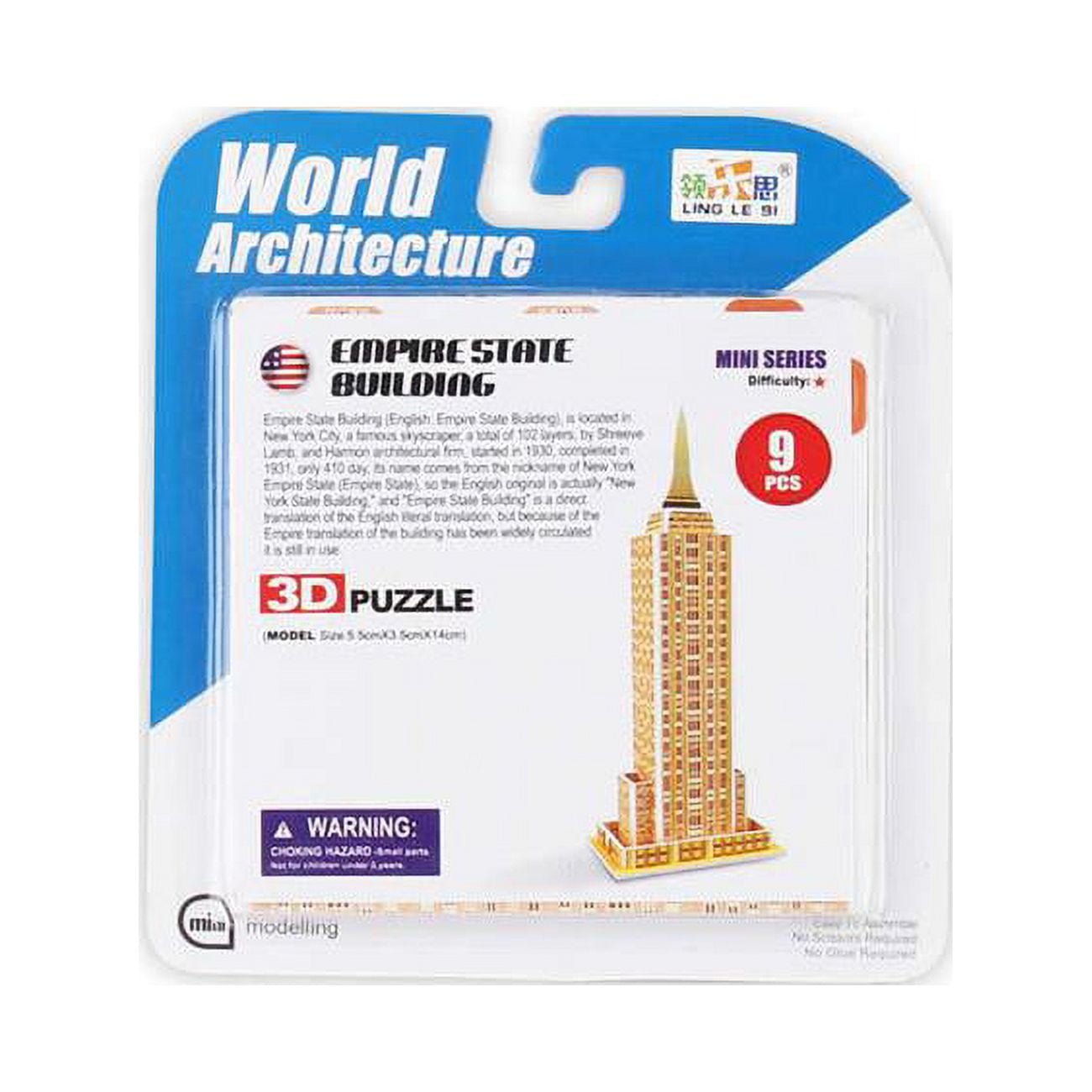 Picture of 3D Puzzles CHC1314 Super Mini Empire State Building, 9 piece