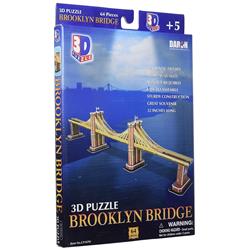 Picture of 3D Puzzles PD18293 New York City Brooklyn Bridge 3D Notebook - 80 Pages