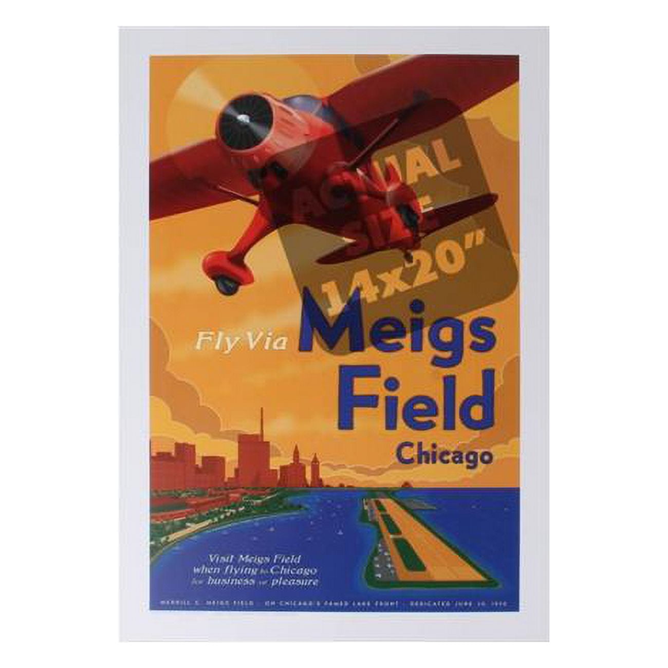 Picture of Jetage Aviation Art JA033 14 x 20 in. Meigs Field Poster