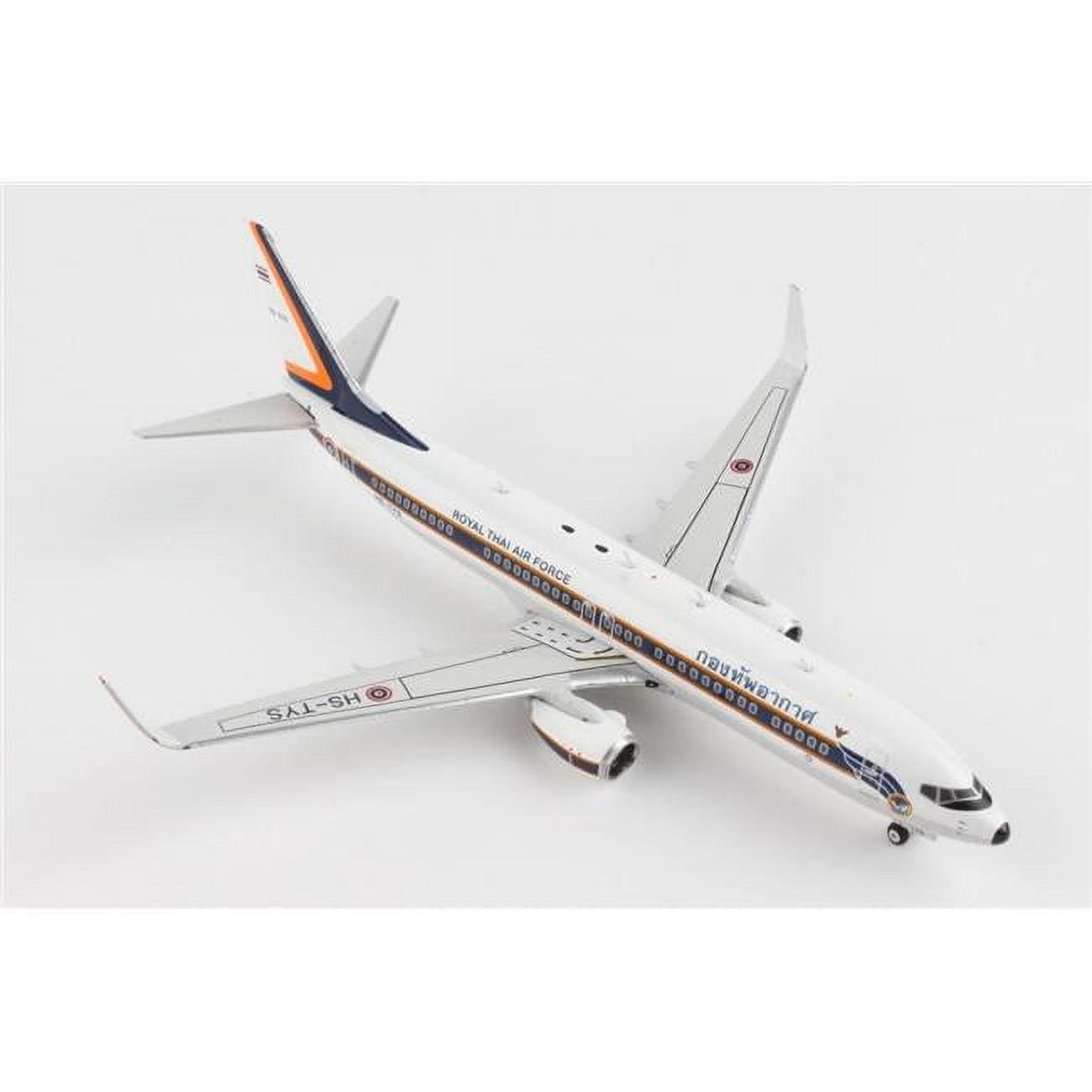 Picture of Phoenix Diecast PH2138 1-400 Scale No.Hs-Tys Reg Royal Thai Air Force 737-800 Model Airplane