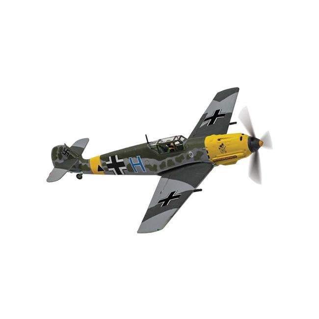 Picture of Corgi CG28007 1-72 Messerschmitt BF 109E-7-B Blue-H Triangle II Luftwaffe Aircraft Plane Toy for Ground Support 1942-43 Corgi CG28007