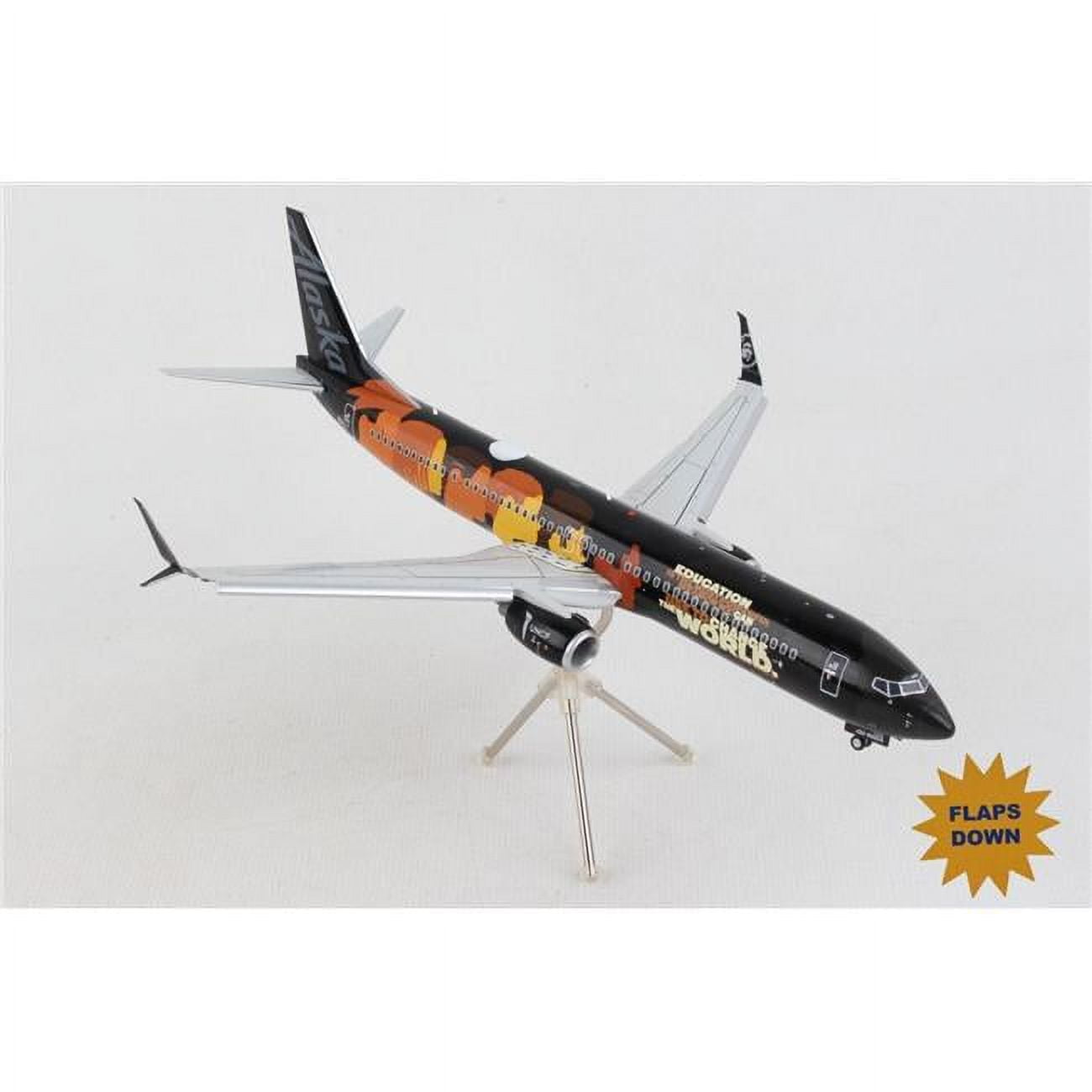 Gemini200  1-200 Scale Our Commitment Flaps Down 737-900ER Alaska Aircraft Model Aircraft Toy