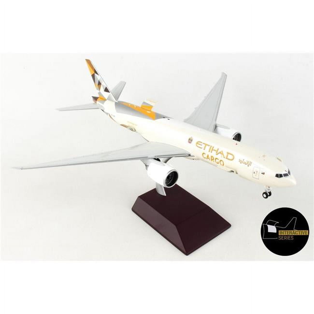 Gemini200 G2ETD955 1-200 Scale Registration No.A6-DDE Interactive Etihad Cargo 777-200F Aircraft Toy
