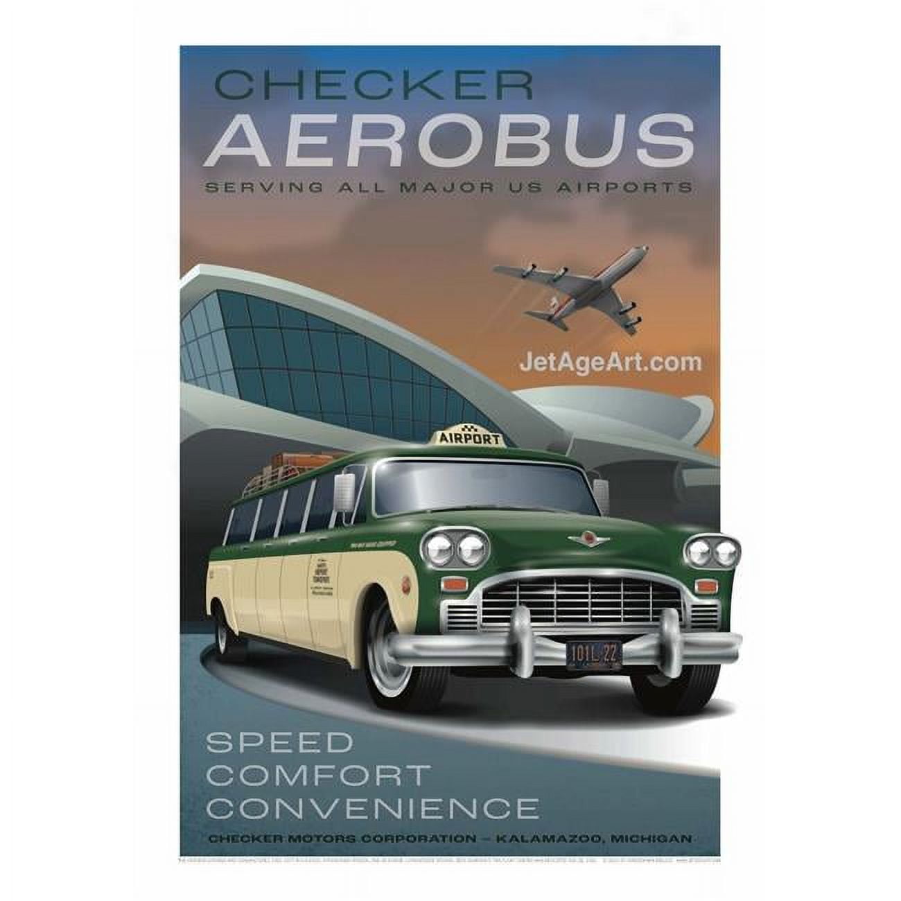 Picture of Jetage Aviation Art JA091 14 x 20 in. Checker Aerobus Poster