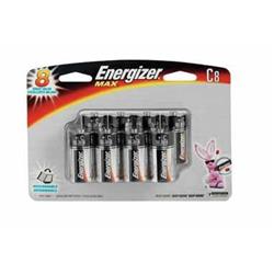 E93BP8H Max Alkaline C Batteries - Pack of 8