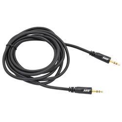 Picture of Mobilespec MBS12101 Auxiliary Cable  6 ft.  3.5 mm. to 3.5 mm. - Black