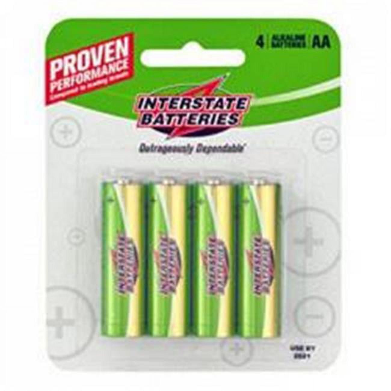 1.5V Alkaline AA Batteries, Pack of 4 -  Interstate Batteries, IN85269