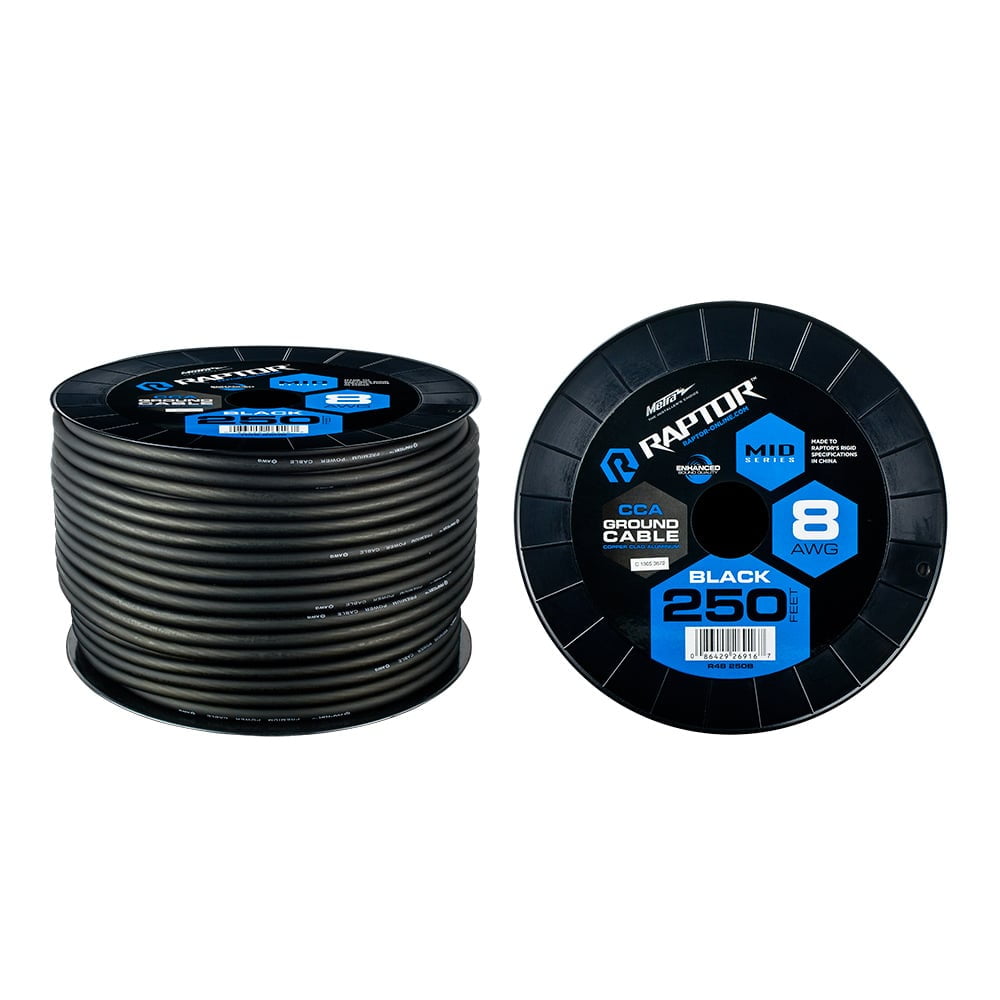 Picture of Raptor R4BK8250 250 ft. Mid-Series Power Cable - 8 AWG CCA in Black