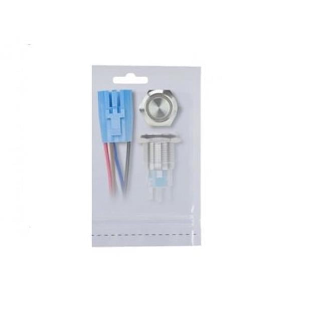 IBRSSW19 19 mm Stainless Round Switch with Latch & Harness - White