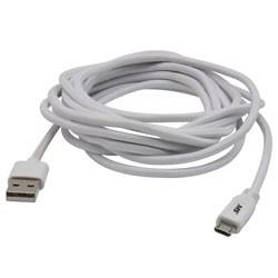 Picture of MobileSpec MB06614 10 ft. Micro USB Charge &amp; Sync Cable  White 