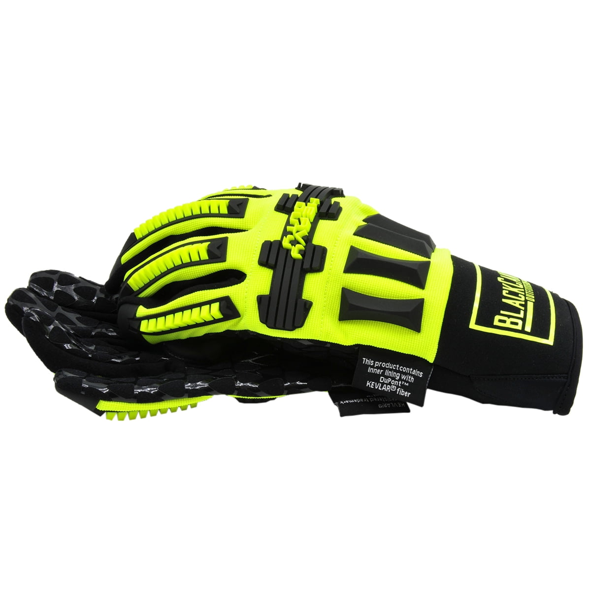 Heavy-Duty High Visibility Glove with Kevlar Lining - Large