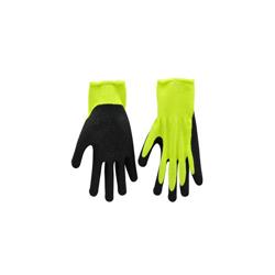 30100-L Hi-Vis Glove with Black Dipped Latex Palm - Large